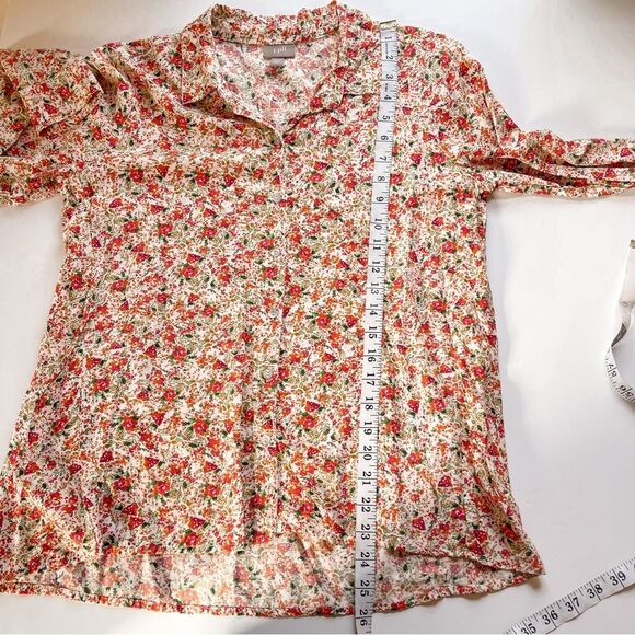 J. Jill Floral Button Down Blouse Size S Petite - Picture 5 of 7